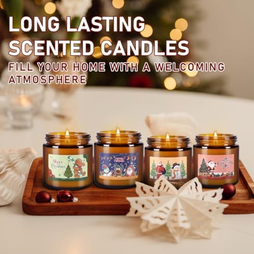 24 Pack Christmas Scented Candle Gift Set, Jar Candle Set (3.5 oz)