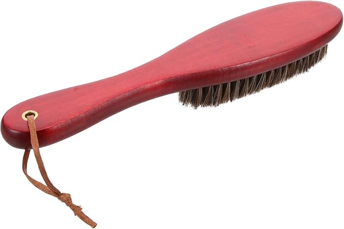 NOLITOY 3pcs Handle Horsehair Shoe Brush Cleaning Tool for Boot Care Efficient Polishing for Footwear