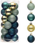 Valery Madelyn Small Christmas Tree Decorations Ball Ornaments 24ct 1.57"
