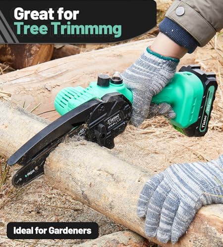 Tietoc Mini Chainsaw 6-Inch with 2 Batteries, Electric Saw Gifts for Women Dad Husband Gardener, Cool Gadgets for Men 2026, Mens Gifts for Birthday Anniversary Christmas for Adults Men Dad