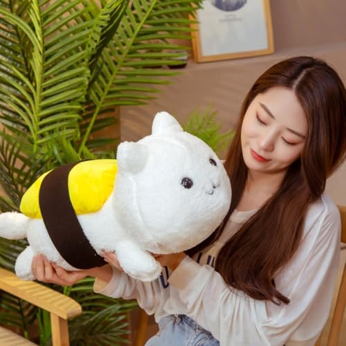 ELAINREN 3 pcs Salmon Sushi Cat Plush Pillow/11.8''