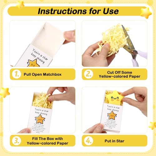 12 Sets Star Party Favors with Boxes Positive Gifts