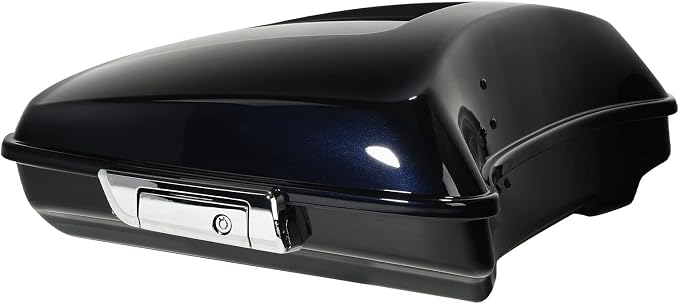 5.5" Razor Motorcycle Trunk W/Latch Key Fit For Harley 2014-2025 Touring CVO Road King Street Glide Electra Glide Ultra Limited Pack Midnight Blue