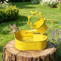 Metal Solar Water Fountain with Backup Battery, Solar Bird Bath Fountain