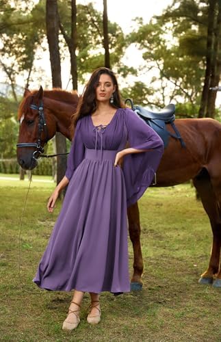 Scarlet Darkness Renaissance Costume Women Pirate Medieval Maxi Dress