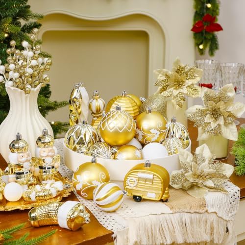 SHareconn 135Pcs Christmas Tree Ornaments Set, Christmas Tree Decorations