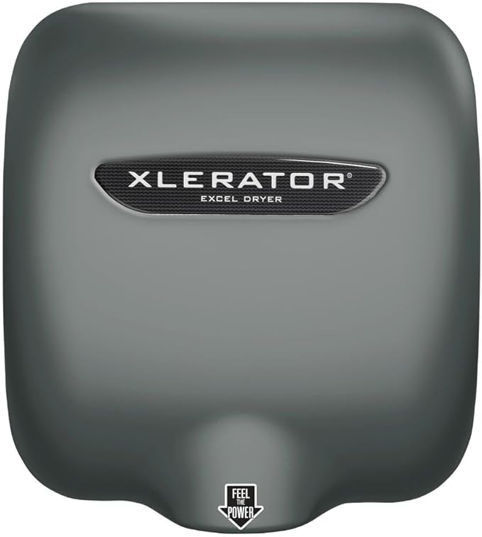 XLERATOR XL-SP Automatic High Speed Hand Dryer with Gray Cover and 1.1 Noise Reduction Nozzle, 12.5 A, 110/120 V (Gray)