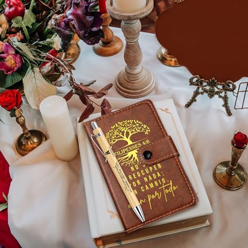 Spakon 20 Pcs Christian Prayer Journals with Pens, Spanish Tree of Life