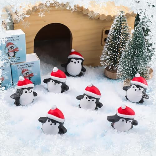 24 Sets Christmas Penguin Gifts with Support Boxes, Holiday Party Favors