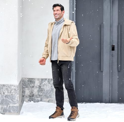 FitVille Wide Winter Boots for Men Warm Fur Lined Snow Boots