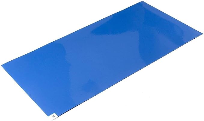 Disposable Cleanroom Adhesive Sticky Floor Mats, 24" x 36", Tacky Peel‑Off Mats, 30 Sheets, 4‑Pack, Blue