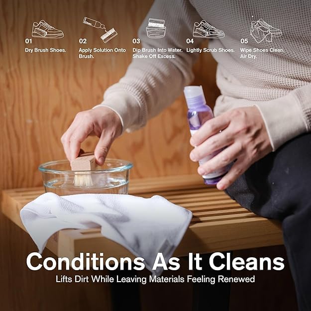 Jason Markk Essential & Quick Wipes Shoe Care Bundle - Essential Cleaning Kit (4oz Deep Cleaning Solution & Durables Brush) + Quick Wipes (30 Pack), Sneaker Cleaner & On-the-Go Stain Remover