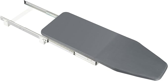Foldable Cabinet Ironing Board Retractable Grey Ironing Station | Sturdy Load-Bearing Structure, Adjustable Rotation Design, Easy Install Compact Fold Size fit Wardrobe Drawer Cabinet Use