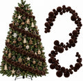 2 Pcs 9 ft Brown Velvet Christmas Ball Ornament Garland