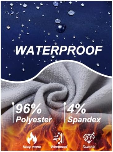 Kids Snow Pants Boys Ski Pants Fleece Lined Waterproof Trousers