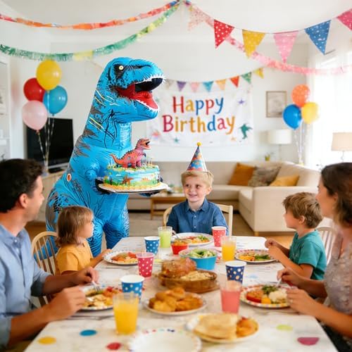 Funny Inflatable Dinosaur Costume for Adult and Kids,Blow Up Dinosaur Costume for Halloween Cosplay Party