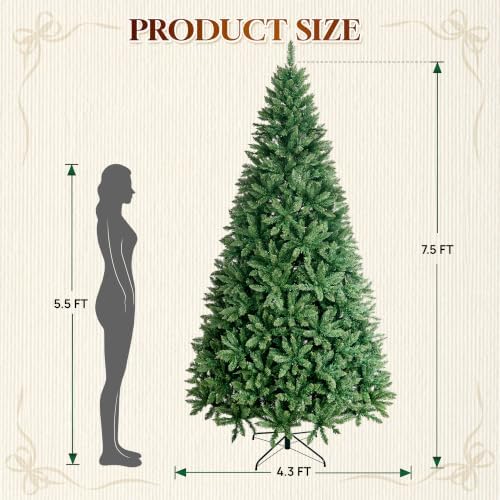 HOLLO STAR 7.5ft Prelit Christmas Tree, Multi-Color RGBW Lights