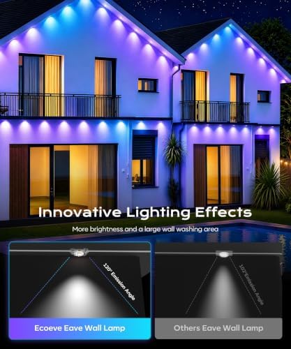 Permanent Outdoor Lights for House, 199ft Christmas RGB+IC Lights