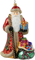 Miss Christmas 2026 Collection Santa Claus Blown Glass Christmas Tree Ornament (Classic Santa with Gift Bag)