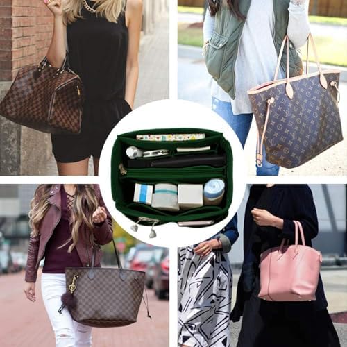 OMYSTYLE Purse Organizer Insert, Felt Tote Bag Organizer Insert with 5 Sizes, Handbag Dividers for Inside Purse, Compatible with Longchamp, Neverful, Speedy and More