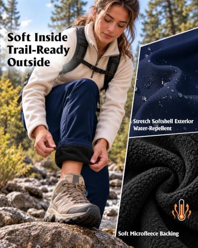 Women's Fleece-Lined Softshell Hiking Pants