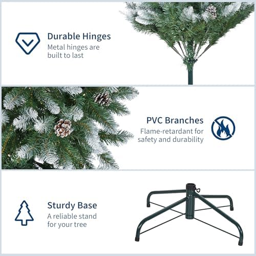 Garvee 9 ft Pre-Decorated Artificial Christmas Tree Prelit