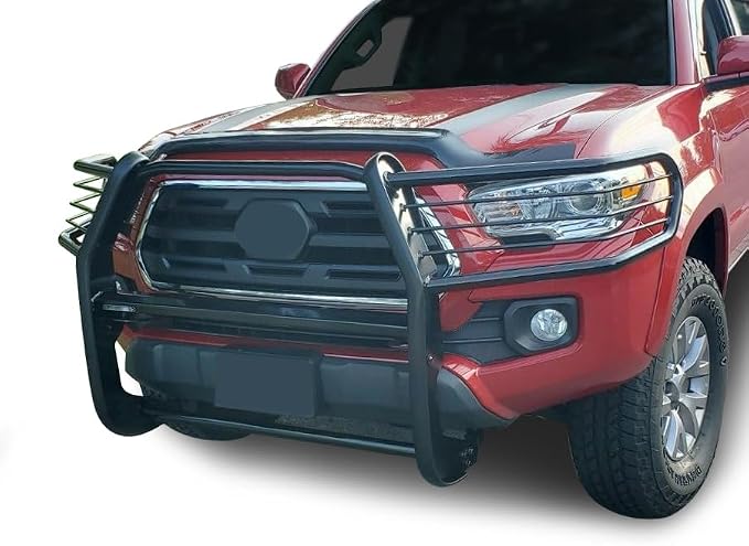 Black Horse Grille brush Bumper Guard Modular Black Compatible with 2016-2023 Toyota Tacoma-17A096402MA