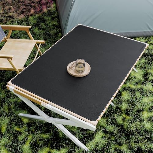 CENNBIE 39.4" x 27.5" Leather Desk Mat,Computer Mouse Pad XXL (Black)