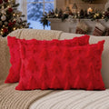 DFXSZ Christmas Tree Pillow Covers 12x20 Set of 2 Christmas Decor Red