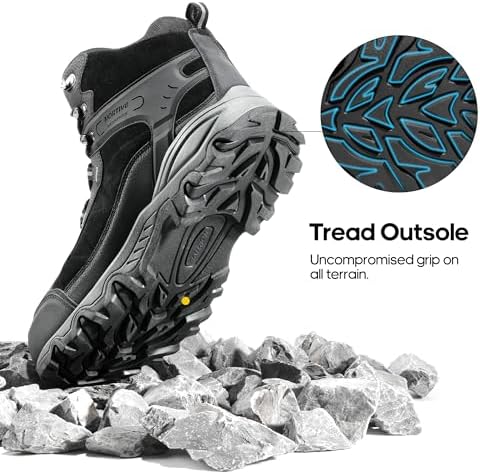 NORTIV 8 Men's Waterproof Lightweight Hiking Boots