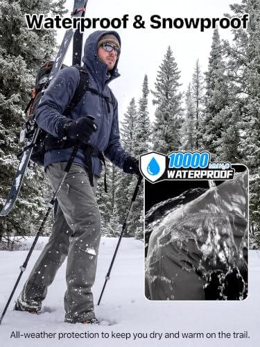 FREE SOLDIER Men's Fleece Lined Pants Softshell Snow Ski Pants