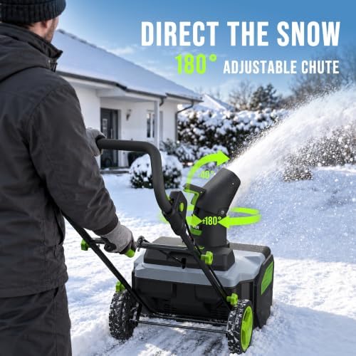 ETOOLAB 40V Cordless Snow Blower 20" Snow Thrower for Driveway/Patio