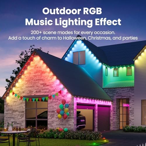 100FT Permanent Outdoor Lights, Smart RGB Lights with App Control, IP67