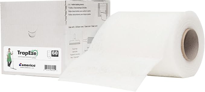 Americo® Trapeze® Disposable Dusting Sheets, 6" x 8", White, Box of 60