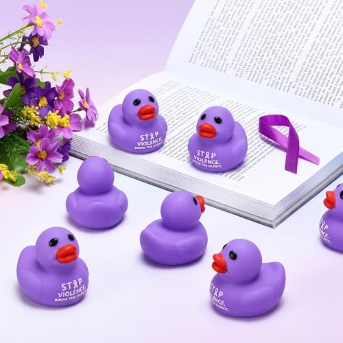 Thenshop 100 Pcs Domestic Violence Awareness Purple Ribbon Duck Ball