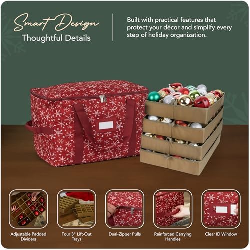 Covermates Adjustable Ornament Storage Bag, 19.25" W x 13" D x 12.5" H