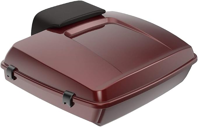 Advanblack Road Glide Tour Trunk Pack Stiletto Red Razor Tour Trunk Pack Backrest Pad for '97-'25 Harley Touring Road King Street Glide Electra Glide CVO models