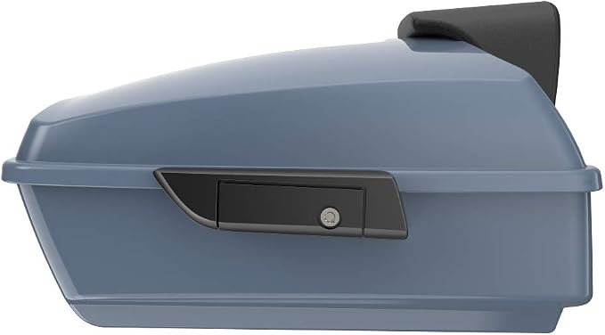Advanblack Road Glide Tour Trunk Pack Gunship Gray Chopped Tour Trunk Pack Backrest Pad for '97-'25 Harley Touring Road King Street Glide Electra Glide CVO models