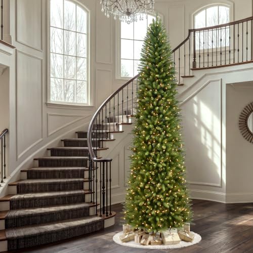 Puleo International 10ft Pre-Lit Fraser Fir Pencil Christmas Tree