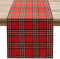 Softalker Christmas Checkered Tartan Table Runner, Red, 13 x 48 Inch