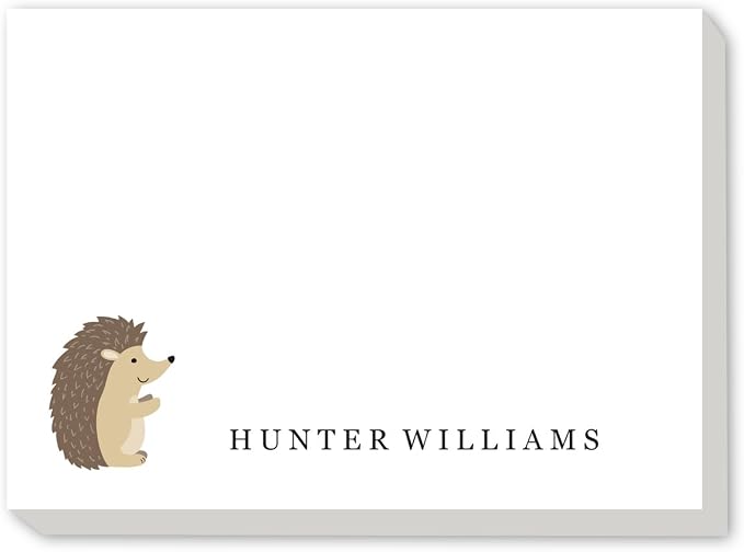 Custom Woodland Creature Hedge Hog Design Post It® Notes - Set of 6-50 Sheets per Post It® Note. Size of Each: 3in x 4in. Made in the USA.