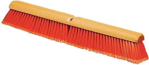 SPARTA 4501424 Flo-Pac Flagged Fine Floor Sweep, Polypropylene Bristles, 24" Block Size, 3" Bristle Trim, Orange