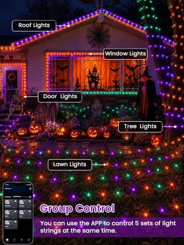 500 LED Smart RGB Color Changing String Lights APP & Remote for Halloween