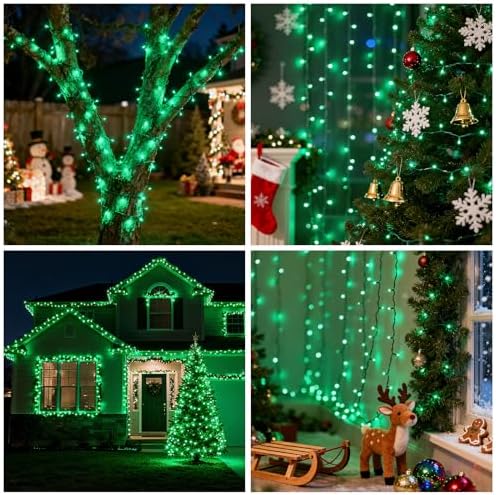 500 LED Green Christmas Lights Christmas Tree Lights Outdoor