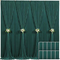 10 Panels Hunter Green Backdrop Curtain for Parties Wrinkle Free Dark Green Photo Curtains Backdrop Drapes Fabric Decoration for Weding Baby Shower Birthday Party Photography 50ft(W) x 10ft(H)