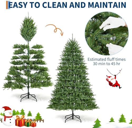 Garvee 9ft Artificial Christmas Tree Prelit, PVC Xmas Tree