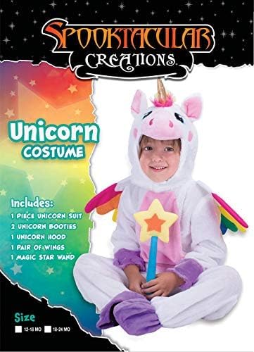 Spooktacular Creations Halloween Unicorn Costume Toddler, Unicorn Costume Girls with Wings and Star Wand for Dress up Party
