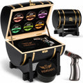 INSISART Whiskey Smoker Kit, Old fashioned Smoker Kit with Barrel,Black