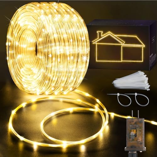 KNONEW 1000 LED Rope Lights Outdoor 328FT Rope Light for Outside Waterproof
