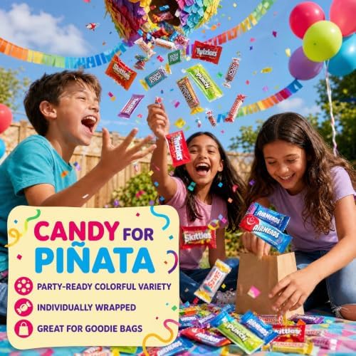 CANDYMAN Assorted Candy Variety Pack 12lbs of Pinata Stuffers, Bulk Candy for Party Favors Goodie Bags for Birthday Party, Candies in Bulk Individually Wrapped, Halloween